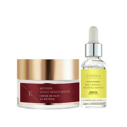 ErthSkin London Retinol Nachtcrème + Bijengif + Manuka Honing Serumolie