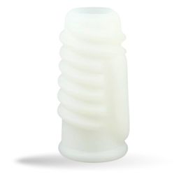 Lovelyness - manchon pénien avec vibration blanc avec rainures