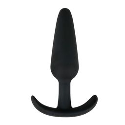 Easytoys - Plug anal en silicone noir avec poignée - petit
