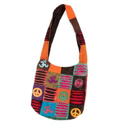 bodhi Om Shanti Tas, Patchwork - veelkleurig