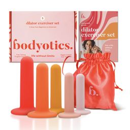 Bodyotics dilatateur vaginal, ensemble de tailles graduées en silicone doux, sûr pour le corps