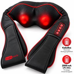 axion® Draadloos Shiatsu-massageapparaat voor de nek, met infrarood-warmtefunctie, nekmassage
