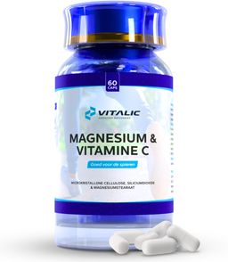 VITALIC Magnésium bisglycinate avec vitamine C & B6 – Complément anti-fatigue