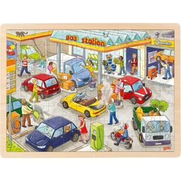 goki houten puzzel tankstation 96 delen