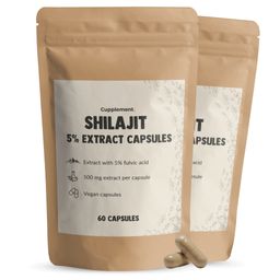 Cupplement® - Gélules d'extrait de shilajit (5 % d'acide fulfinique) 500 mg - Pack combiné