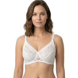 MYSANITY® Soutien-gorge d’allaitement en dentelle brodée, bonnet D, blanc