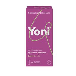 Yoni Applicator Tampons Super - 100% Biologisch katoen
