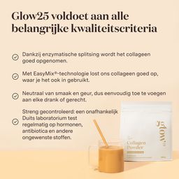 Glow25® collageen poeder | het origineel | peptiden type 1 en 3 | perfecte oplosbaarheid [450g]