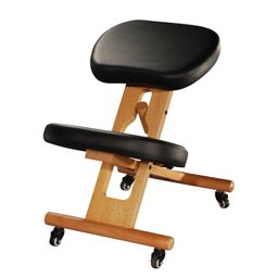 Welltouch Chaise ergonomique pour genoux, revêtement noir