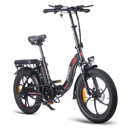 FAFREES F20 Vélo électrique pliable, moteur 250 W, batterie 36 V 18 Ah