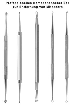 Excellent Élévateur de comédons & Pince à comédons Set pcs