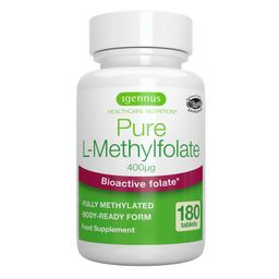Igennus Folate 400 ug, méthylfolate pur, Forme active Acide Folique / Vitamine B9