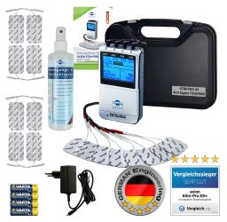 axion® 4-kanaals TENS EMS combi-apparaat STIM-PRO X9+ met spray en accessoires