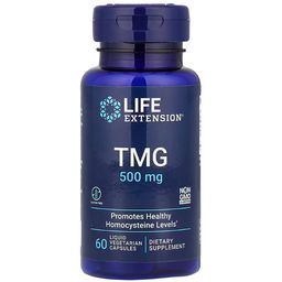 Life Extension TMG Trimethylglycine 60 Liquid Vegetarian Capsules 1000 mg