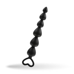 Easytoys - Plug anal courbé chaîne anale avec 7 boules