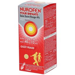 Nurofen Enfant Sans Sucre Rouge 4% - De 6 à 12 Ans