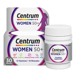 Centrum Women 50+ Multivitaminen | 13 Vitaminen & 10 Mineralen | Energie, Weerstand, Botten, Hormonen