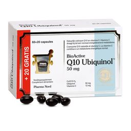 Pharma Nord BioActive Q10 50mg 60 + 20 capsules GRATUITES | ubiquinol | Énergie