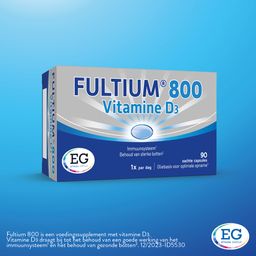 Fultium 800 | Vitamine D3 | Immuunsysteem & Behoud van Sterke Botten | Aanbevolen dagelijkse hoeveelheid vit D