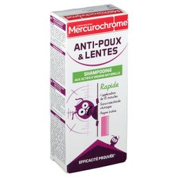 Mercurochrome Shampoing Anti-Poux & Lentes Actifs d'Origine Naturelle