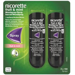 Nicorette® Fruit & Mint Mondspray 1mg/Spray DUO | Stoppen met Roken