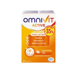 Omnivit Active Verlaagde Prijs | Multivitamine voor Energie, Immuniteit & Mentale Focus