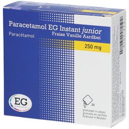 Paracétamol EG Instant Junior 250 mg | Douleur & Fièvre | Vanille Fraise