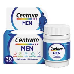 Centrum Men Multivitaminen | 13 Vitaminen & 10 Mineralen | Energie, Weerstand, Stress, Concentratie