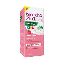 Broncho 2-in-1 Kids Hoestsiroop Aardbei - Droge Hoest, Slijmhoest