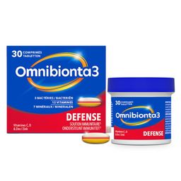 Omnibionta®3 Defense | Immunité | Vitamine C, D & zinc | 1 mois
