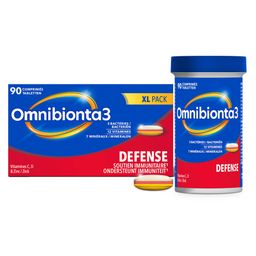 Omnibionta®3 Defense | Immunité | Vitamine C, D & zinc | 3 mois