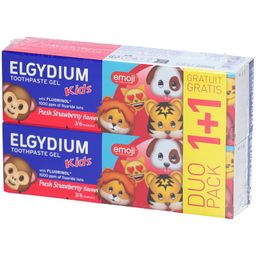 Elgydium Kids Emoji Gel Dentifrice Gel Fraise Givrée 1+1 GRATUIT