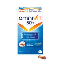 Omnivit 50+ | Multivitamine pour Énergie, Immunité, Mémoire & Santé des Yeux