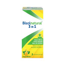 Bisolnatural 3 in 1 | Solution naturelle contre la toux grasse, la toux sèche et le mal de gorge