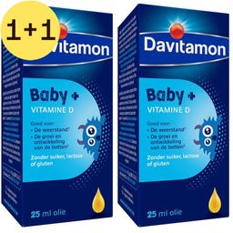 Davitamon Baby+ Vitamine D | 1+1 GRATIS