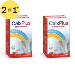 CalxPlus Aardbei | Calcium | Botten | Calcium – Vitamine D en Vitamine K | 2=1*