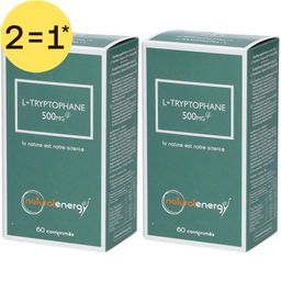 Natural Energy L-Tryptofaan | 500mg L-Tryptofaan | Psychologische functie - Mentaal Welzijn | 2=1*