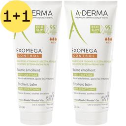 A-Derma Exomega Control Emolliërende Balsem anti-jeuk | Droge huid met neiging tot atopisch eczeem | 1+1 GRATIS