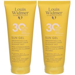 Louis Widmer SUNCARE Sun Gel SPF30 Zonder Parfum 100ml x2