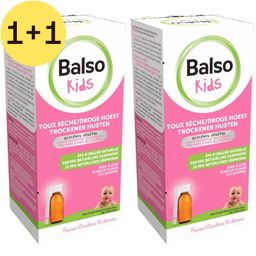 Balso Kids Sirop Toux Sèche | 99 % d'Origine Naturelle Bébés Et Enfants de 6 Mois à 6 Ans | 1+1 GRATIS