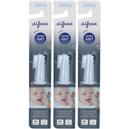Difrax Brosse à Dents de Doigt Bleue