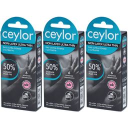 CEYLOR Non Latex Präservativ Ultra Thin 6 Stk x3