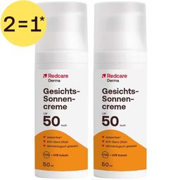Redcare Derma Zonnecrème voor het gezicht SPF 50 | 2=1*