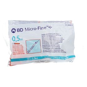BD Microfine+ Seringue Insuline 0,5 ml 29 g 12,7 mm