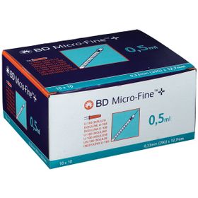 BD Microfine+ Seringue Insuline 0.5ml 29g 12.7mm