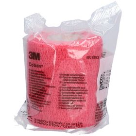 3M Coban Bandage Elastique Rouge 7,5cmx4,57m