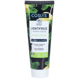 Coslys Dentifrice Charbon Végétal Menthe Et Citron