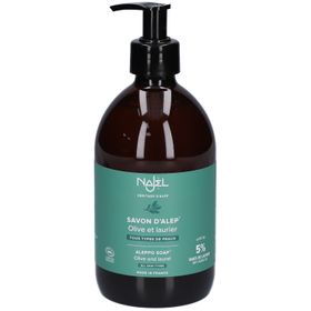 Najel Aleppo Liquid Soap Face and Body Organic Olive and Bay Laurel Oil 5%