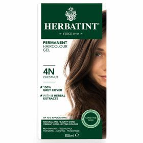Herbatint 4N Kastanje – 100% Biologische, Permanente Vegan Haarkleuring – met 8 Plantenextracten