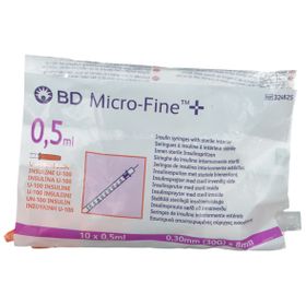 BD Microfine+ Seringue Insuline 0.5ml 30g 8mm